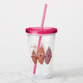 Smeltzingende zoete aardappelen cartoon-groenten acryl drinkbeker (Achterkant)