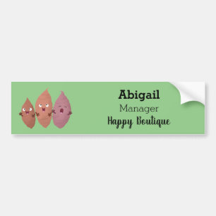 Smeltzingende zoete aardappelen cartoon-groenten bumpersticker