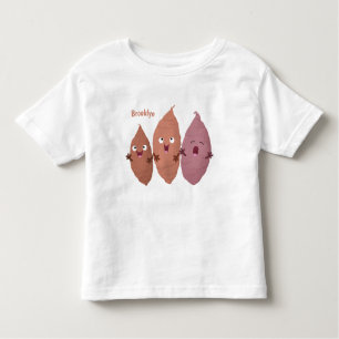 Smeltzingende zoete aardappelen cartoon-groenten kinder shirts