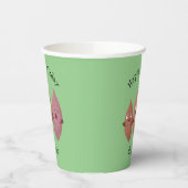 Smeltzingende zoete aardappelen cartoon-groenten papieren bekers (Links)