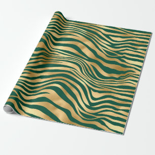 Smerald en Goud Safari Serie Ontwerp 4 Cadeaupapier
