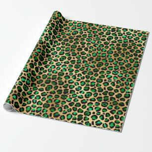 Smerald en Goud Safari Serie Ontwerp 8 Cadeaupapier