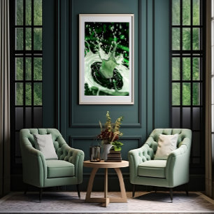 Smerald Groen Melk Spat Kunst Poster