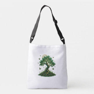 smerald magische boom latte mok crossbody tas
