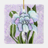 Smeraldo-bloem Keramisch Ornament (Achterkant)