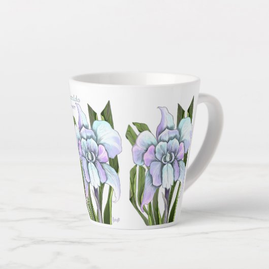 Smeraldo-bloem Latte Mok (Rechterhoek)