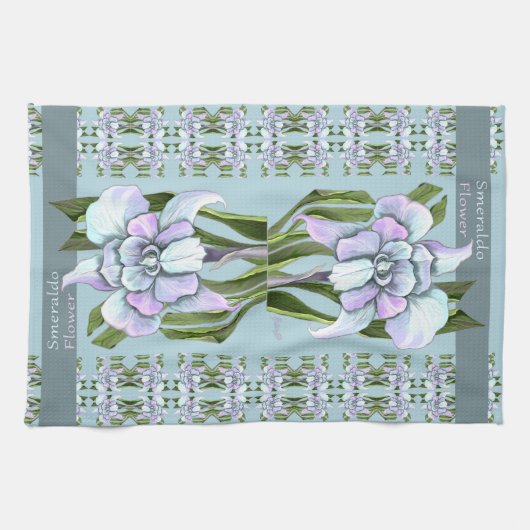 Smeraldo-bloem Theedoek (Horizontaal)