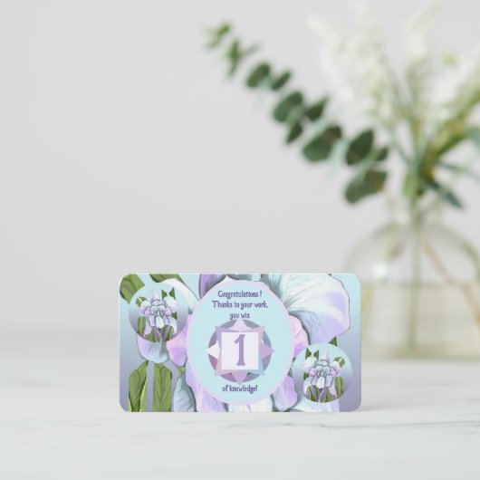 Smeraldo Flower Award Visitekaartje (Staand voorkant)