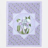 Smeraldo flower fleece deken (Voorkant)
