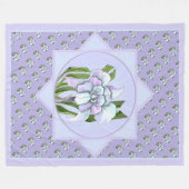 Smeraldo flower fleece deken (Voorkant (Horizontaal))