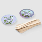 Smeraldo flower Hand Fan Handwaaier (Niet-gemonteerd)