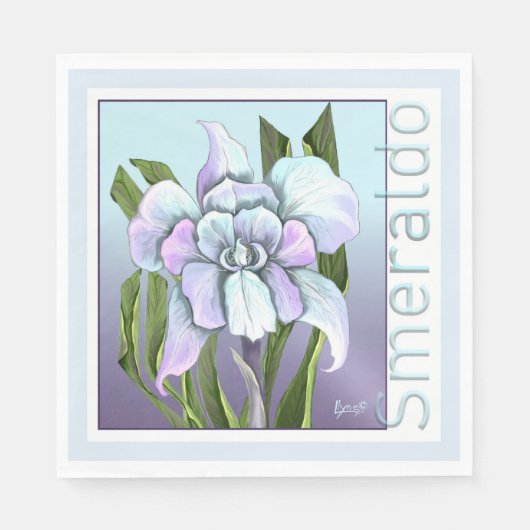 Smeraldo Flower Servet (Voorkant)