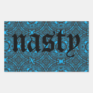 smerige blauwe sticker