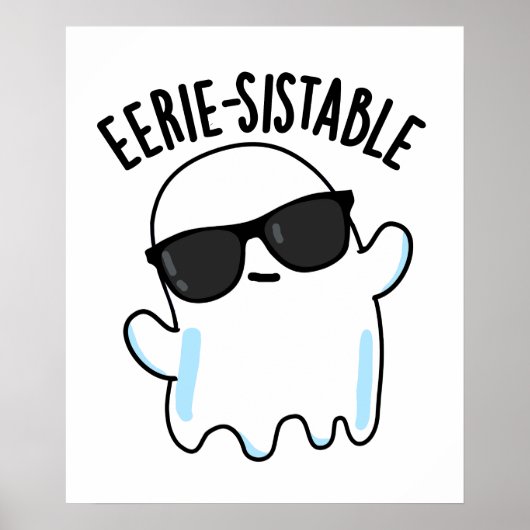 Smerige, duurzame Funny Ghost Pun Poster (Voorkant)
