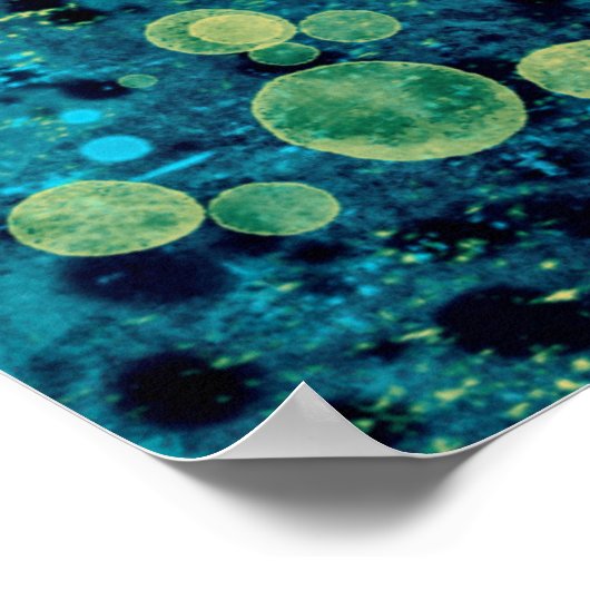 Smerige Turquoise en Geel Poster (Hoek)