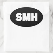 SMH | Sticker ovale à balayage de texte (Sac)