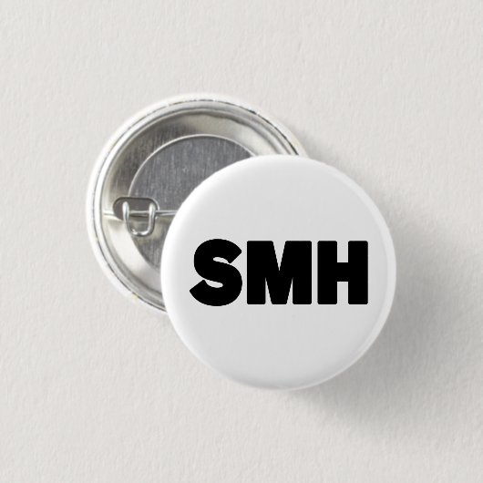 SMH | Text Slang Ronde Button 3,2 Cm (Voorkant /achterkant)