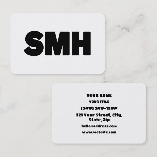 SMH | Text Slang Visitekaartje (Voorkant / Achterkant)