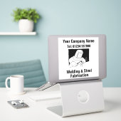 smid of lasser bedrijf sticker (Laptop op bureau)