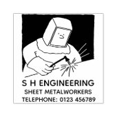 smid of metaalbewerker 	rubberstempel (Afrduk)