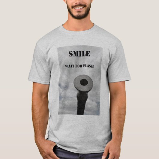 smile and waitt for flash t-shirt (Voorkant)