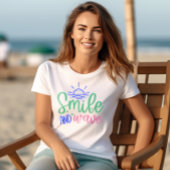 Smile and Wave Positive Vibes T-shirt voor dames
