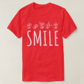 Smile ASL-vingerspellinginterpreter ASL 4 T-shirt (Design voorkant)