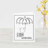 Smile be Your Umbrella Note Kaart (Gele Bloem)