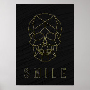 Smile bevestiging poster gele origamischedel