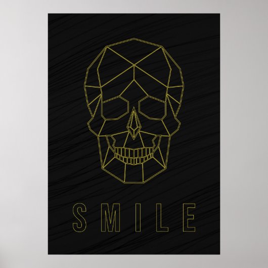Smile bevestiging poster gele origamischedel (Voorkant)
