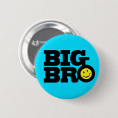 Smile Big Bro badge en bleu noir & jaune (Devant & derrière)