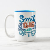 Smile Big Laugh Vaak Mok met tweetone koffie (Links)