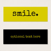 Smile Black Yellow Typographie (Devant & derrière)