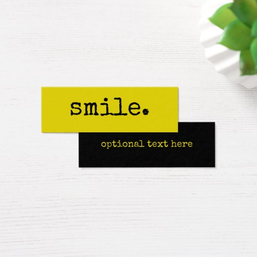 Smile Black Yellow Typographie (Bureau)
