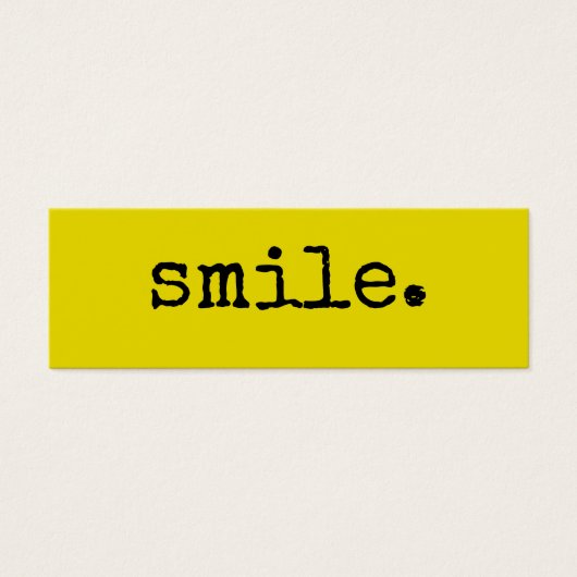 Smile Black Yellow Typographie (Devant)