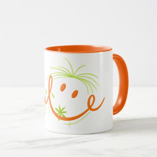 Smile Brush Style Line Art | Combo Mug (Devant droit)