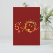 Smile Brush Style Line Art | Thank You Card 3.5"x5 Bedankkaart (Staand voorkant)
