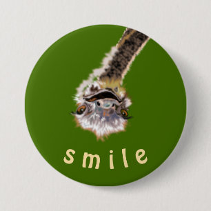 Smile Button Happy Ostrich - Uw kleur / Tekst