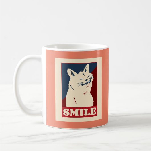 SMILE CAT FUNNY CAFÉ MUG (Gauche)