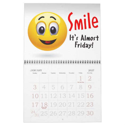 Smile - C'est presque vendredi ! Calendrier (Jan 2027)