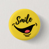 Smile 😊 | Cheerful Yellow Badge | Positive Vibes (Devant)