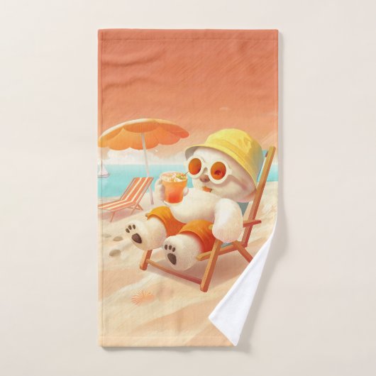 Smile Dog - Beach Mode On Bad Handdoek (Handdoek)