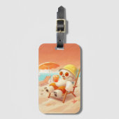 Smile Dog - Beach Mode On Bagagelabel (Voorkant (verticaal))