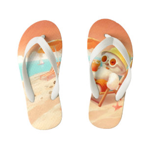 Smile Dog - Beach Mode On Kinder Teenslippers