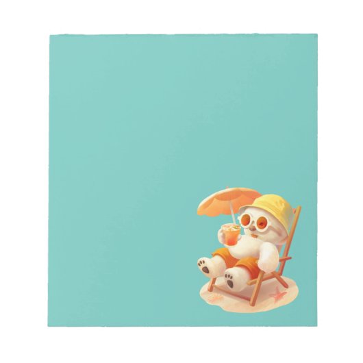 Smile Dog - Beach Mode On Notitieblok (Voorkant)