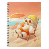 Smile Dog - Beach Mode On Notitieboek (Voorkant)