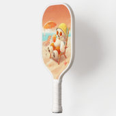 Smile Dog - Beach Mode On Pickleball Paddle (Links)