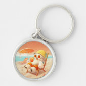 Smile Dog - Beach Mode On Sleutelhanger (Voorkant)