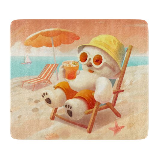 Smile Dog - Beach Mode On Snijplank (Voorkant)