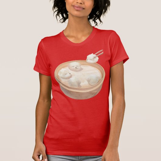 Smile Dog beroemd gemaakt door Xiao Long Bao Delig T-shirt (Voorkant)
